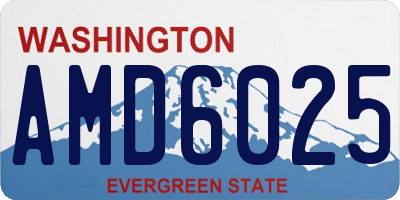 WA license plate AMD6025
