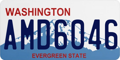 WA license plate AMD6046