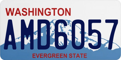WA license plate AMD6057