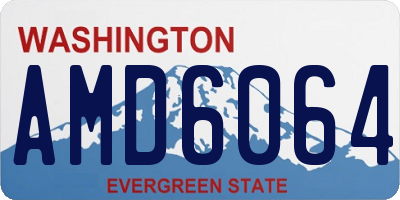 WA license plate AMD6064