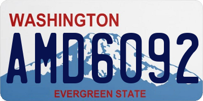 WA license plate AMD6092