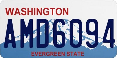 WA license plate AMD6094