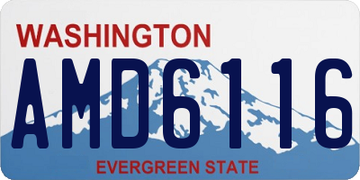 WA license plate AMD6116