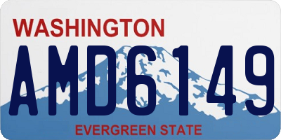 WA license plate AMD6149