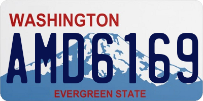 WA license plate AMD6169