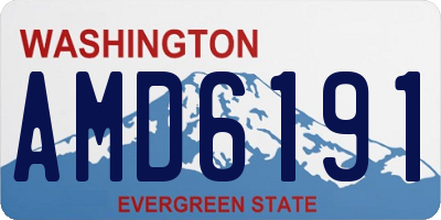 WA license plate AMD6191
