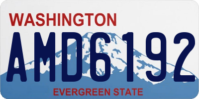 WA license plate AMD6192