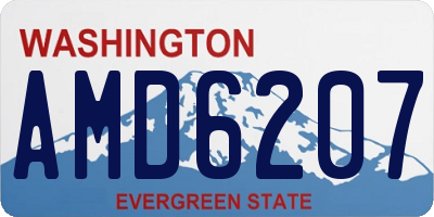 WA license plate AMD6207