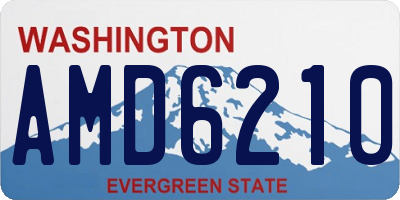 WA license plate AMD6210