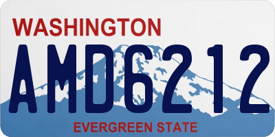 WA license plate AMD6212