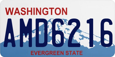 WA license plate AMD6216