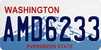 WA license plate AMD6233