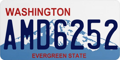 WA license plate AMD6252