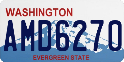 WA license plate AMD6270