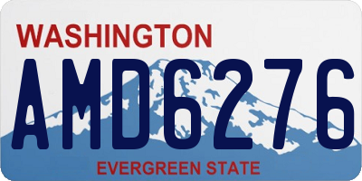 WA license plate AMD6276