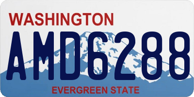 WA license plate AMD6288