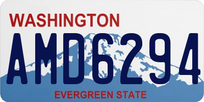 WA license plate AMD6294