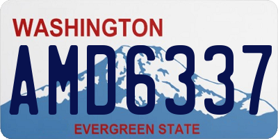 WA license plate AMD6337