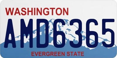 WA license plate AMD6365