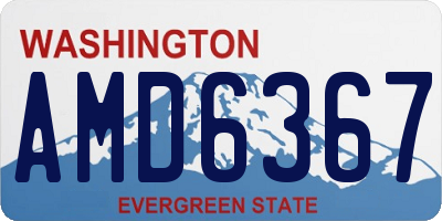 WA license plate AMD6367
