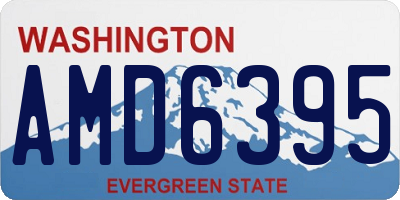 WA license plate AMD6395