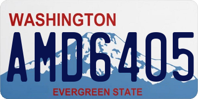 WA license plate AMD6405