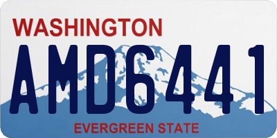 WA license plate AMD6441