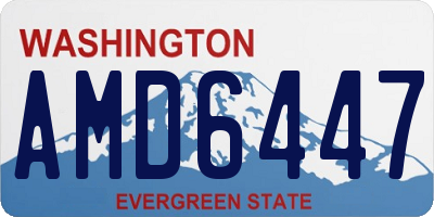 WA license plate AMD6447