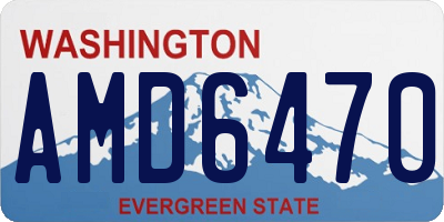WA license plate AMD6470