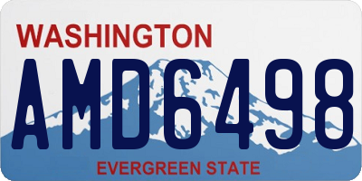 WA license plate AMD6498