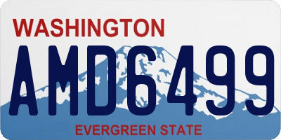 WA license plate AMD6499
