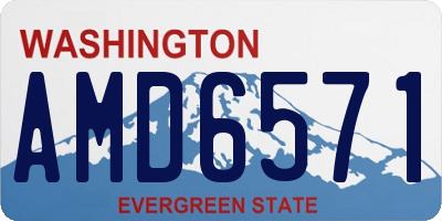 WA license plate AMD6571