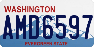 WA license plate AMD6597