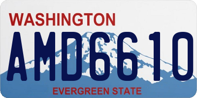 WA license plate AMD6610