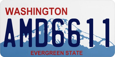 WA license plate AMD6611