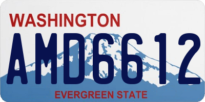 WA license plate AMD6612