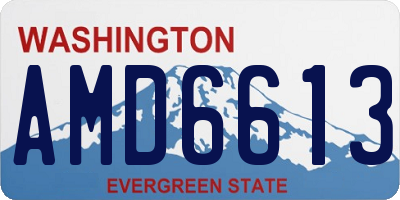 WA license plate AMD6613