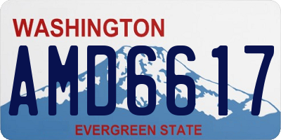 WA license plate AMD6617