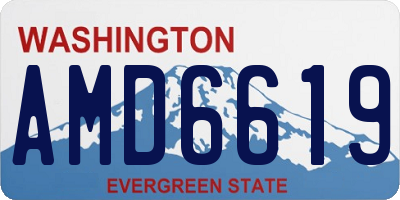 WA license plate AMD6619