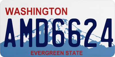 WA license plate AMD6624