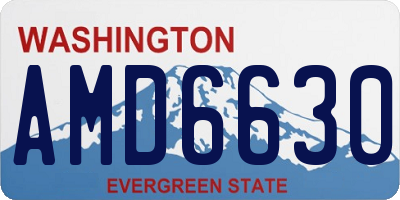 WA license plate AMD6630