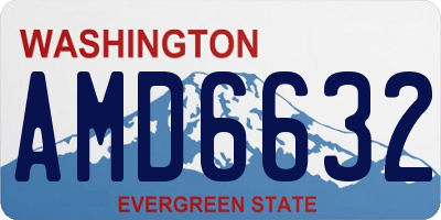 WA license plate AMD6632
