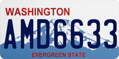 WA license plate AMD6633