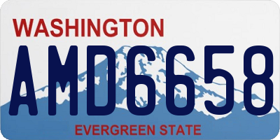 WA license plate AMD6658