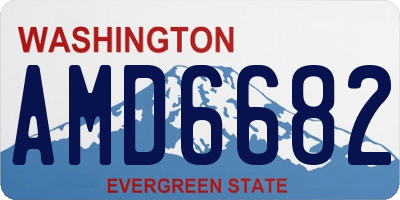WA license plate AMD6682
