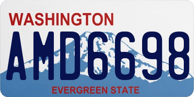 WA license plate AMD6698