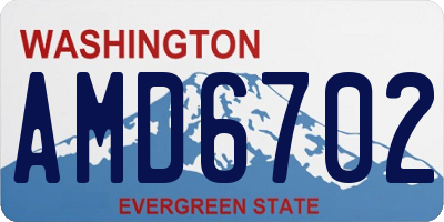WA license plate AMD6702