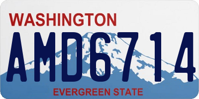 WA license plate AMD6714