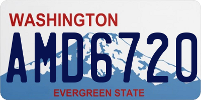 WA license plate AMD6720