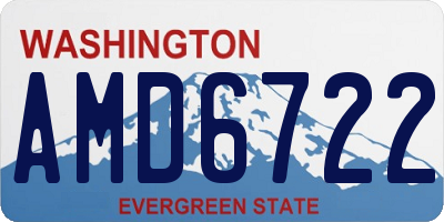 WA license plate AMD6722